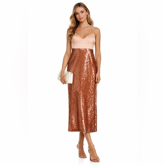 knee length dresses for ladies Giselle Sequin Dress – Guizio main image 1